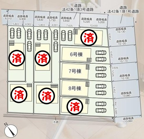 【今からご案内可能】刈谷市小垣江町本郷下　全9棟の地図|全体区画数｜全9棟
◆駐車2台可能！(但し、車種による)
◎まずは、お気軽にお問い合わせください。現地を案内しながら周辺環境も見て頂けます。