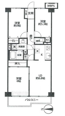 【間取り】 | シティプラザせんげん台弐番館