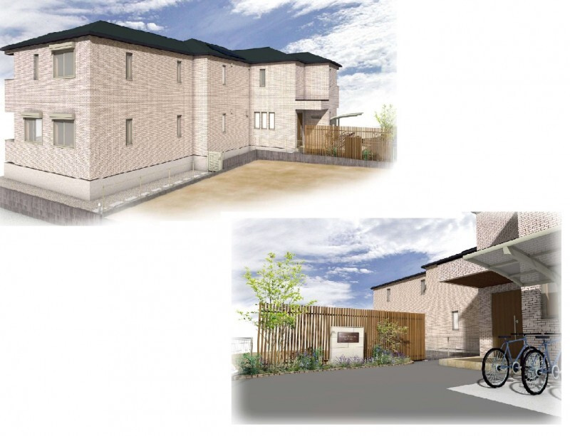 平塚市桃浜町のアパートの外観|パース画像