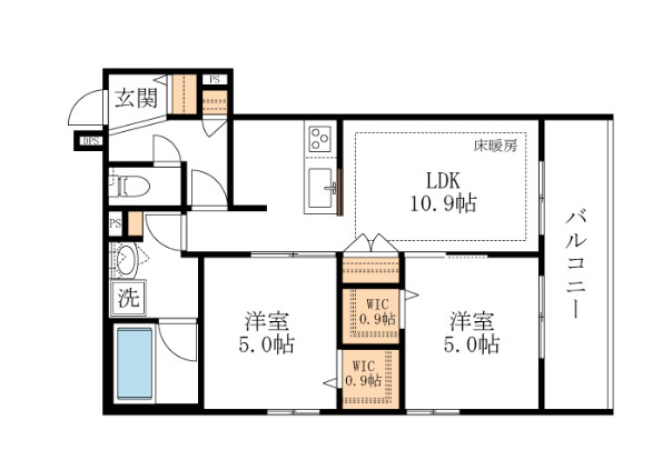 ＳＯＵＴＨＥＲＮ－Ｓｔ＿Ｒｏｕｔｅ３３の間取り