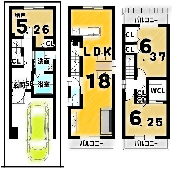太秦堀ケ内町　建築条件付土地の区画図