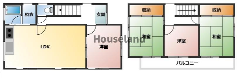 和歌浦東2丁目戸建の間取り