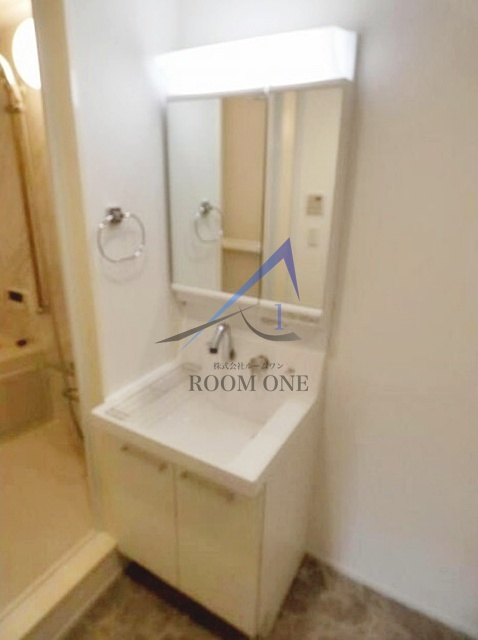 グランヴィラの洗面所|独立洗面台です。