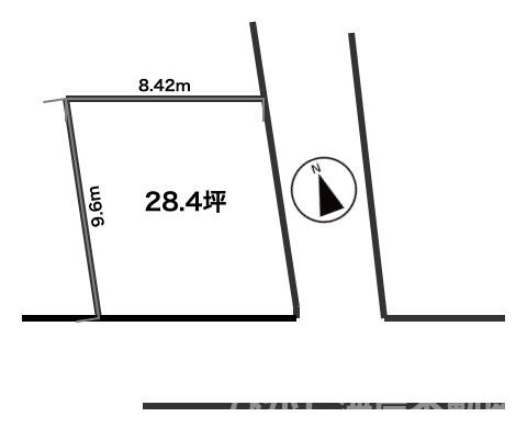 茅ヶ崎市旭が丘　売地の区画図|南側に開けた配置で、陽当たりを確保しやすい整った区画です。
