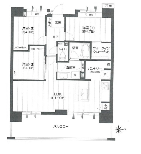 【間取り】 | ヴィルヌーブ戸田公園