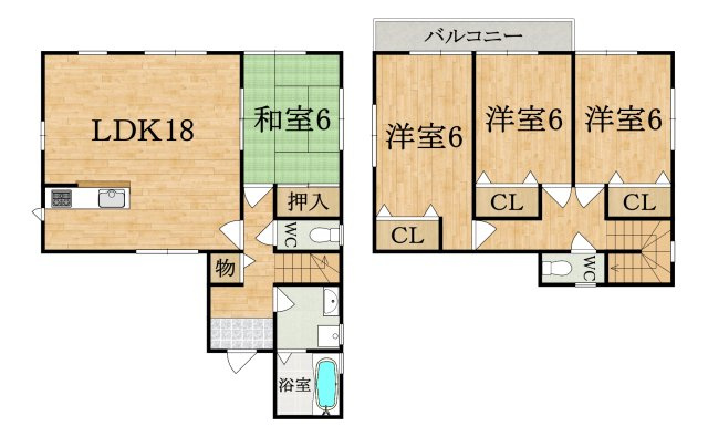 東九条町戸建の間取り