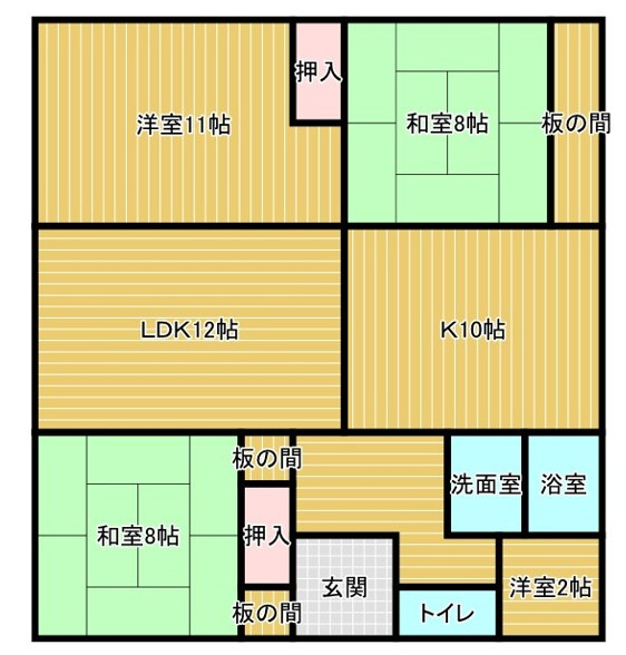 桐生市川内町四丁目中古戸建の間取り