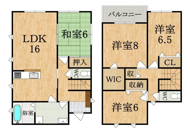 大森町戸建の間取り