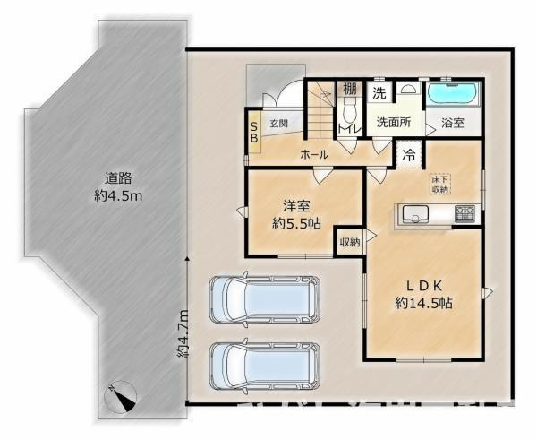 平塚市田村５丁目　中古戸建の区画図|区画図