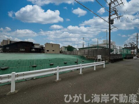 藤沢市片瀬海岸２丁目　売地　全４区画の前面道路含む現地写真|現地外観