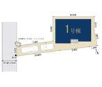 藤沢市片瀬４丁目　新築戸建　の区画図|対象は1号棟です。