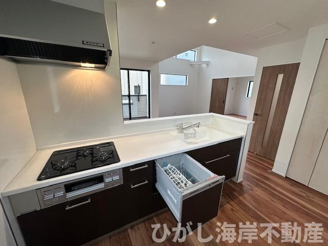 藤沢市片瀬４丁目　新築戸建　のキッチン|食洗機付きシステムキッチン