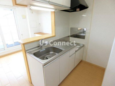 【キッチン】 | クレメント杜の丘 | ２口ガスコンロ設置可能な対面キッチンです。