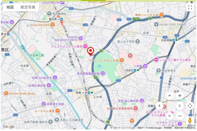 ★仲介手数料無料★イトーピア長者丸IDEA（閑静な高級邸宅白金長者丸エリアのデザイナーズレジデンス）の地図