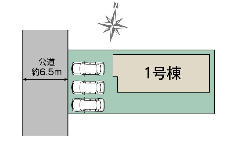 平塚市西八幡3丁目新築戸建て　1号棟の区画図|区画図「平塚市西八幡3丁目新築戸建て　1号棟」