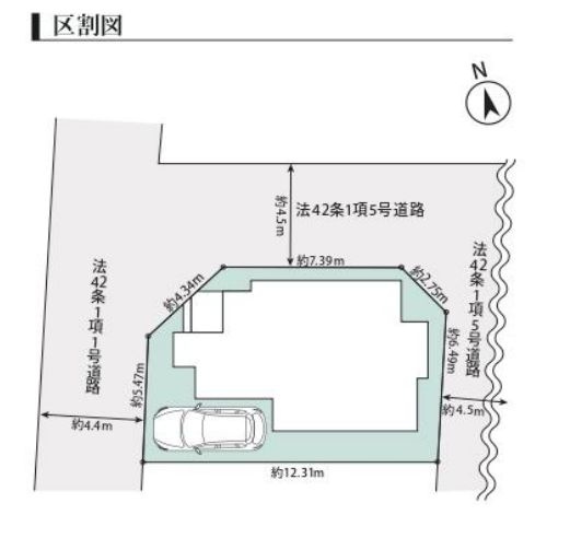 茅ヶ崎市香川4丁目新築戸建て　1号棟の区画図|区画図「茅ヶ崎市香川4丁目新築戸建て　1号棟」
