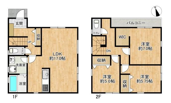 【間取り】 | 垂水区仲田2丁目　新築戸建