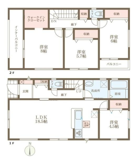 リーブルガーデン田原本町 ／新築一戸建の間取り