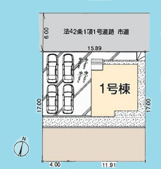 『八王子市新築戸建て』八王子市久保山町2-51-4【仲介手数料無料】　２期の区画図|～仲介手数料無料☆八王子ひなた不動産～八王子市久保山町　新築戸建て