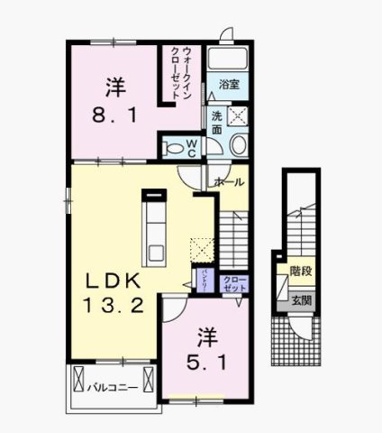 ネオ・ガジュマルＢの間取り