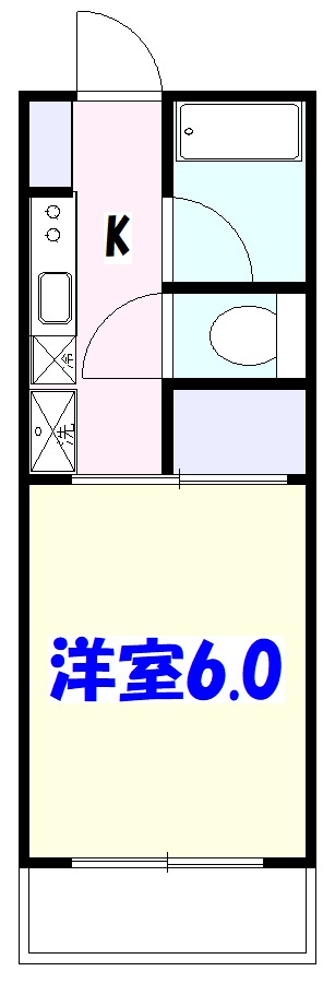 坂戸市三光町の賃貸マンションの間取り