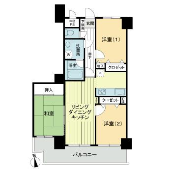 ライオンズマンション狭山第３の間取り