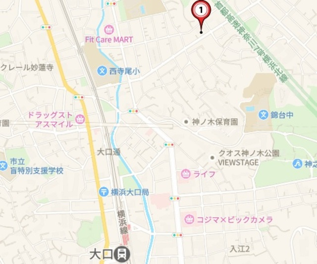 Ｗｉｓｔｅｒｉａ　横浜の地図