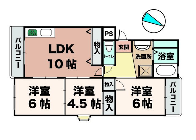 メゾン大津和の間取り|完成予定間取り図です