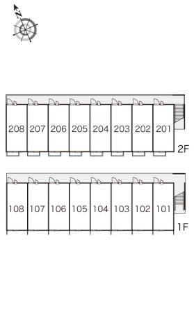 レオパレスヴィルヌーブの区画図