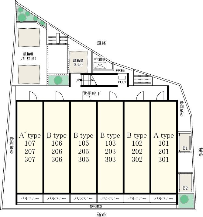 リブリ・C Westの区画図
