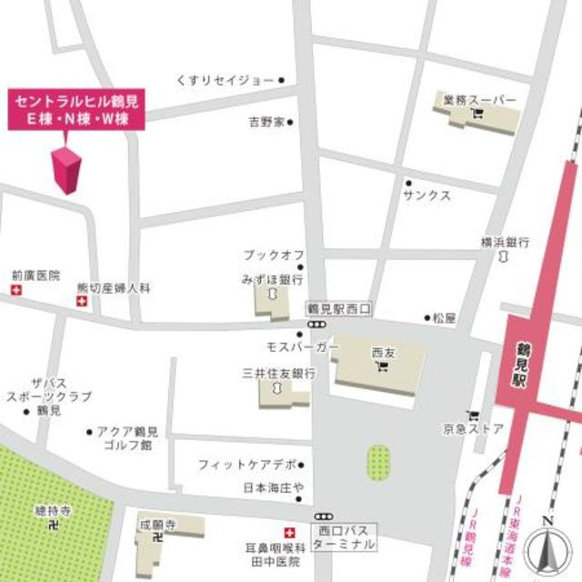 セントラル・ヒル鶴見Ｗ棟の地図