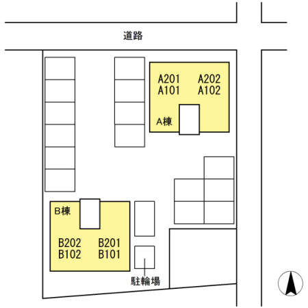 ペガサス　A棟の区画図