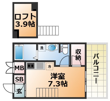 S-FORT神戸小河通の間取り