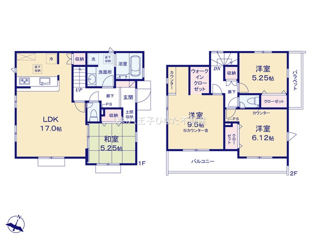『八王子市新築戸建て』八王子市石川町987【仲介手数料無料】　の間取り|～仲介手数料無料☆八王子ひなた不動産～八王子市石川町　新築戸建て
