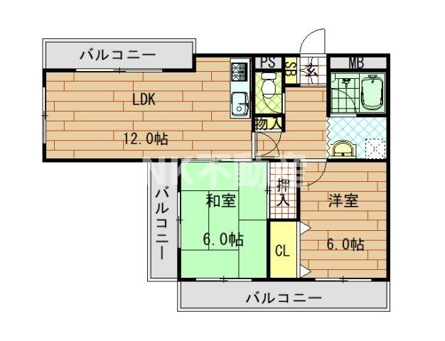 【間取り】 | ルルド今米（吉田賃貸） | 間取りです