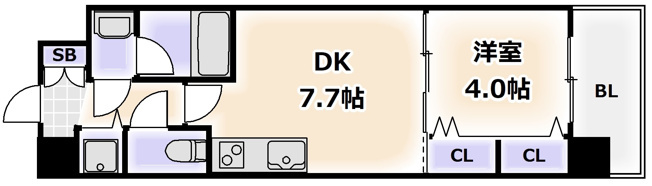 【間取り】 | グランカーサ難波元町