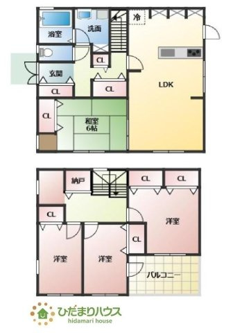 【間取り】 | ひたちなか市松戸町1丁目　中古戸建 | 収納が充実したご家族世帯にもおすすめの間取です！