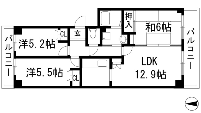 【間取り】 | ソレーユ西宮