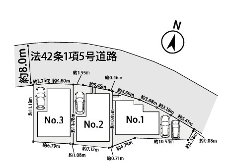 戸塚区上矢部町 新築戸建 3990万円の区画図|No.3