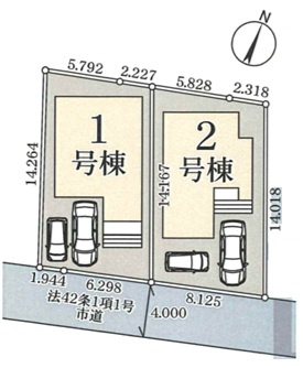 船橋市二宮２丁目の区画図