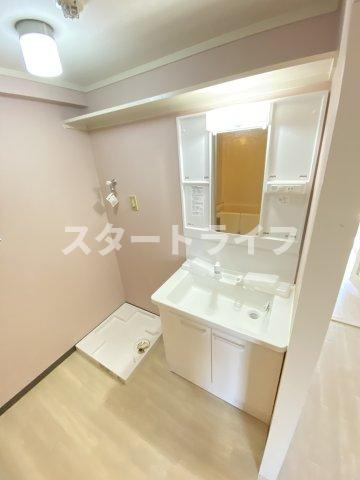 大阪市東淀川区下新庄６丁目の賃貸マンションの洗面所