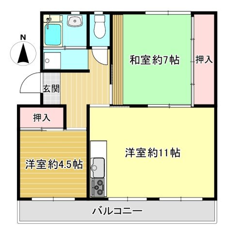 【間取り】 | 芝中団地ロ-3