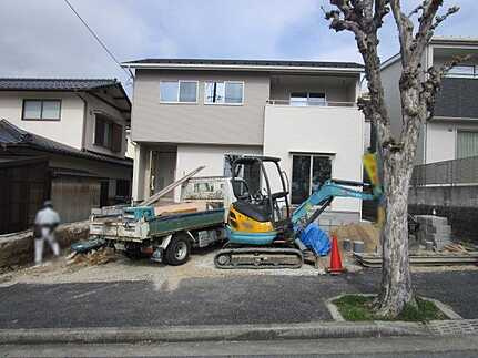 安佐南区上安４丁目の前面道路含む現地写真