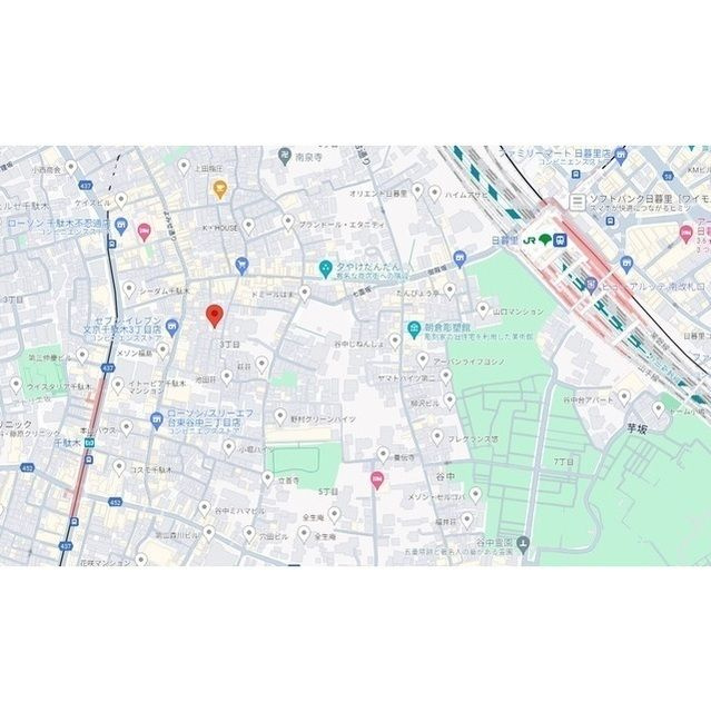 ジュネ谷中 の地図