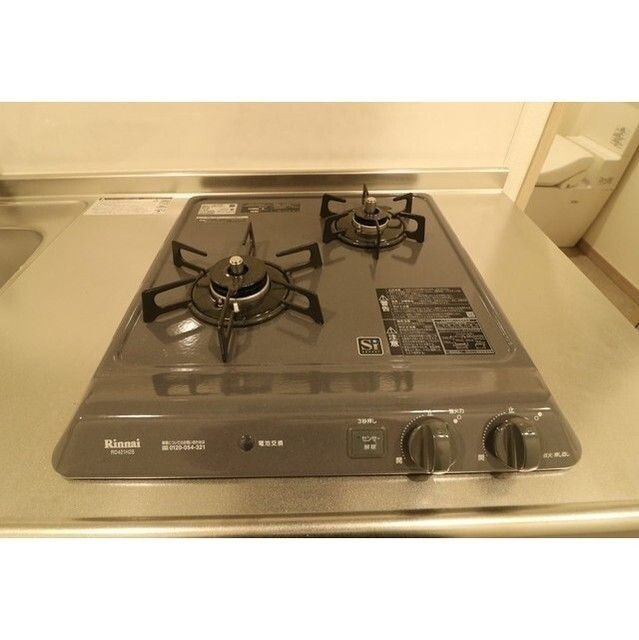 ジュネ谷中 のキッチン|2口ガスコンロ