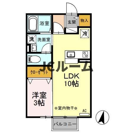 タウンコートながみねの間取り
