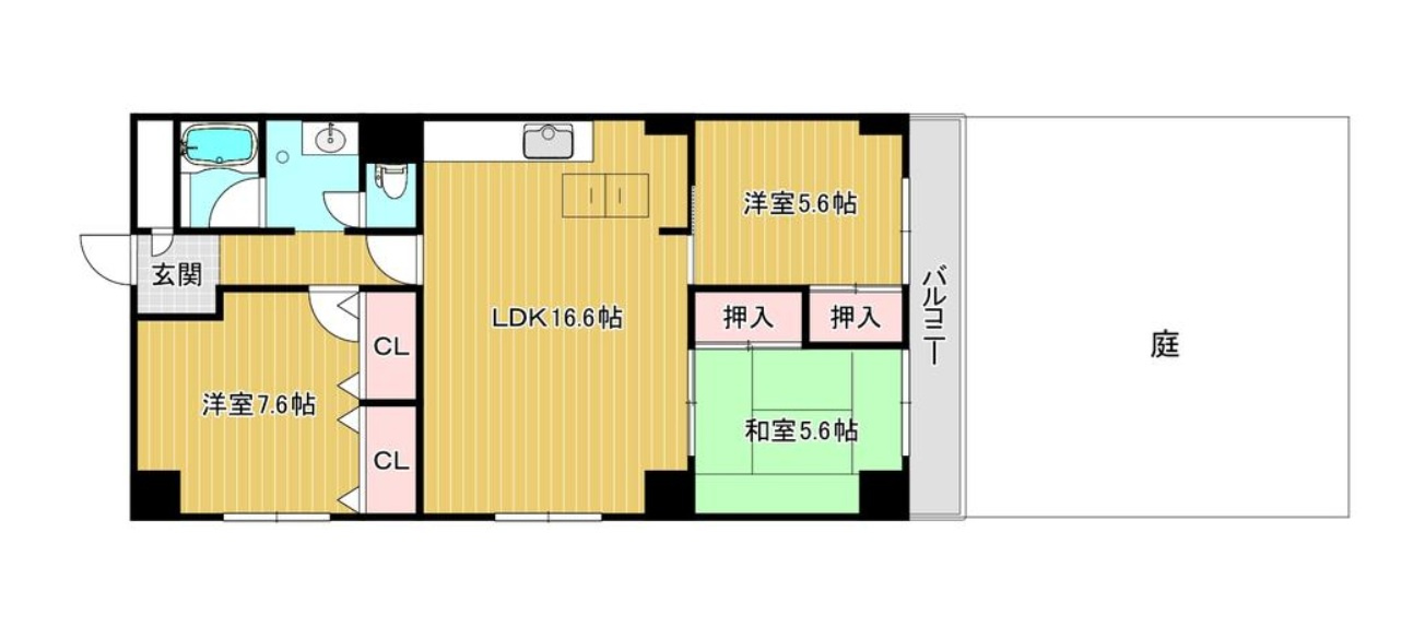 香枦園スカイハイツの間取り
