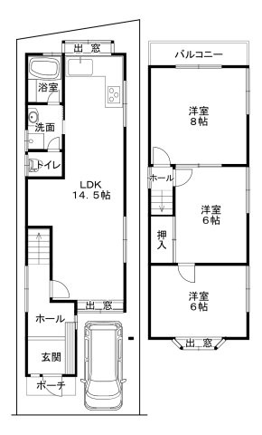 久世南垣内の間取り