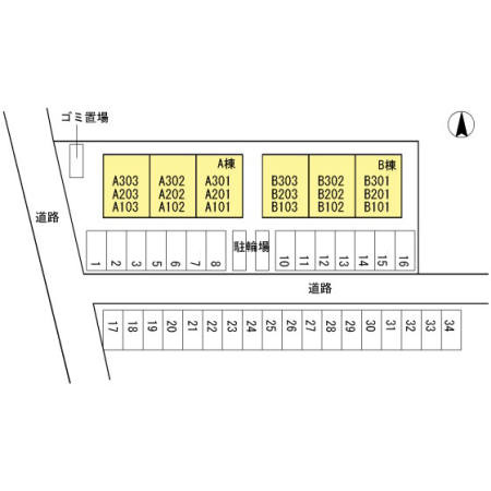 ウィル・フォーレスト B棟の区画図