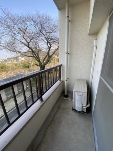 幸神団地3号棟のバルコニー